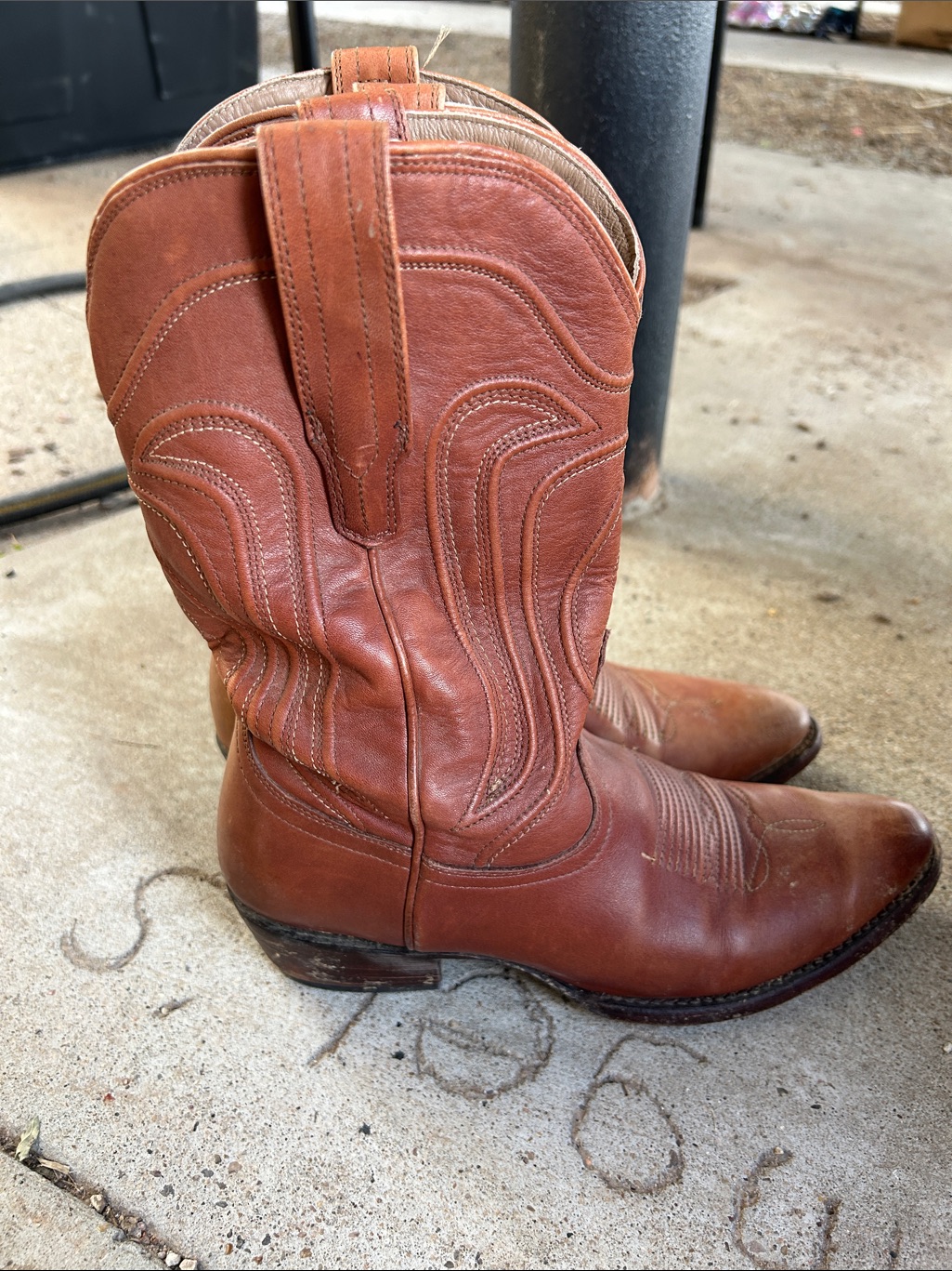 Tecovas Rustic Chestnut Leather Western Boots